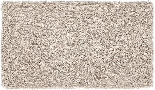 Home Weavers Fantasia Bath Rug 100% Cotton Bathroom Rugs Set, Washable Rug, Soft Cotton Extra Soft and Absorbent Bath Rug, Kitchen Mat, Bath Mat Set, Bath Floor Mat Non Slip, 21"x34" Rectangle, Ivory