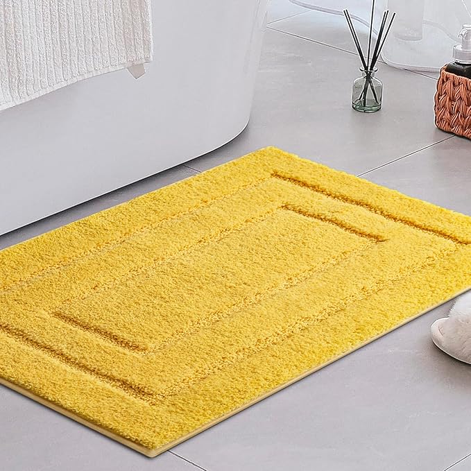 GRANNY SAYS Bathroom Rug Mat,36" x 24" Bath Mats for Bath Non-Slip, Super Soft and Water Absorbent, Microfiber Bath Rugs, Machine Wash Dry, Large Bath Rugs for Bathroom Floor, Yellow