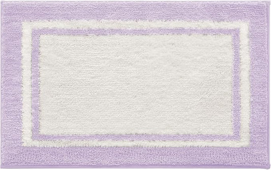 GRANNY SAYS Microfiber Bathroom Rugs Non Slip Washable, Water Absorbent Bathroom Mats for Tub, Soft Bath Mats for Bath Floor & Shower, Bath Rug, 20" x 32", Purple
