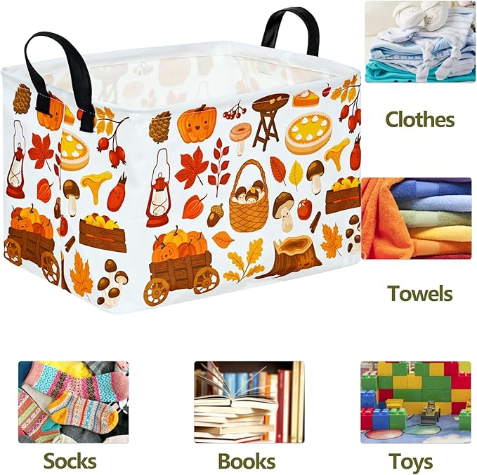Rectangle Gift Shelf Nursery Storage Basket Laundry Hamper Storage Box and Bins for Home Clothes with Handles