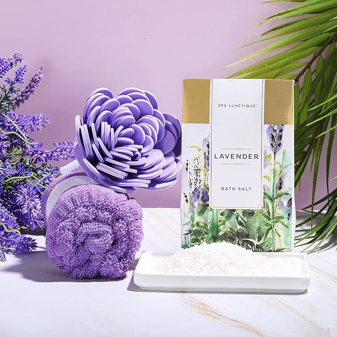 Spa Luxetique Lavender Gift Baskets for Women Spa Kit for Women 12 Pcs Birthday Gifts Set Home Skin Care Sets for Her Anniversary Valentine Day Gifts for Women Wife Girlfriend Grandma Sister