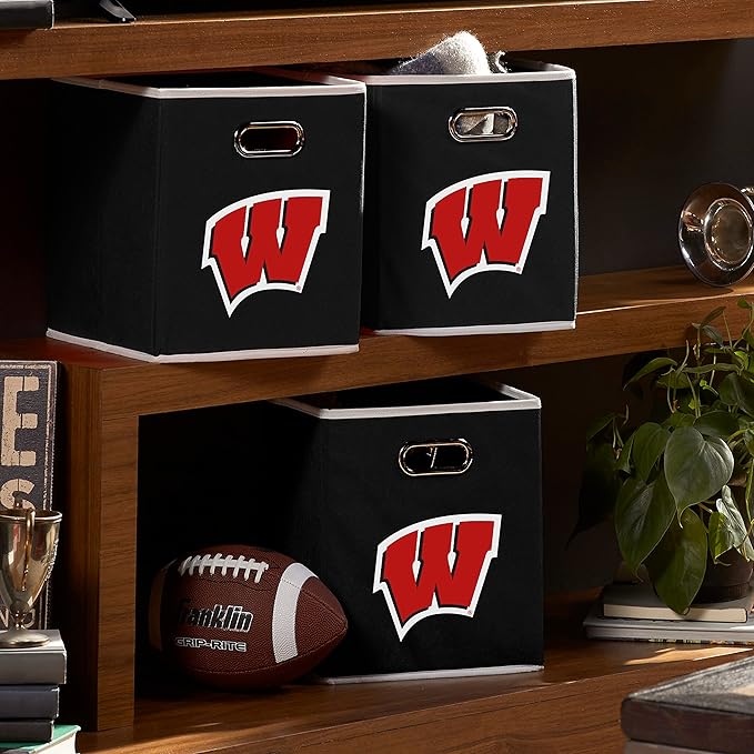 Franklin Sports NCAA College Team Fabric Storage Cubes Made to Fit Storage Bin Organizers