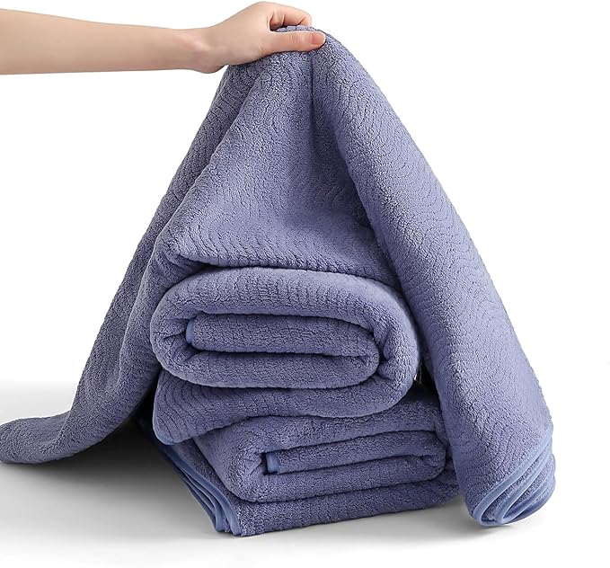 8 Piece Bath Towel Set |2 Oversized Large Bath Sheet,2 Hand Towels,4 Washcloths| Ultra Soft Bath Towel Set for Bathroom Hotel Gym Spa,Highly Absorbent Quick Dry Bathroom Towel Collections,Wedgewood