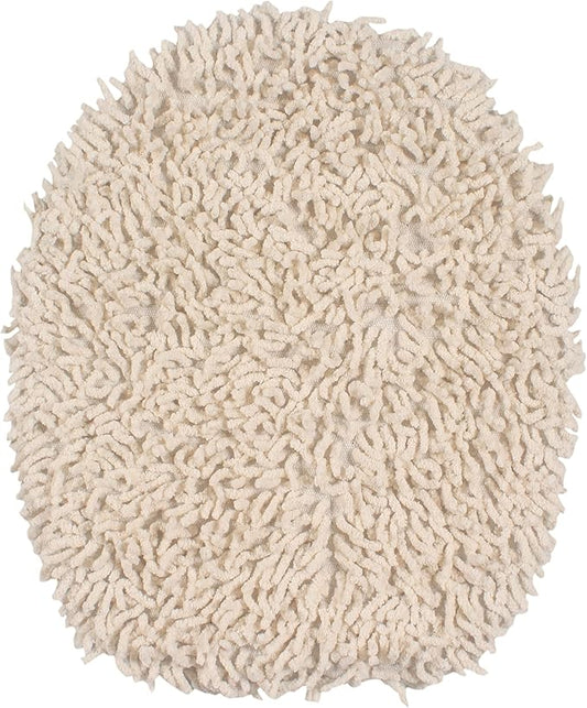 Home Weavers Fantasia Collection 100% Cotton Toilet Lid Cover, 18"x18" Ivory – Soft, Absorbent, Washable Bathroom Lid Cover, Non-Slip, Fits Standard & Elongated Toilet Lids