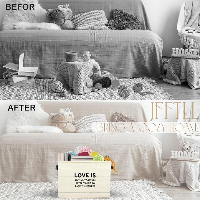 Funny Camping Storage Bins with Handles, Camping Gifts for Couples, Love Is Staying Together Humorous Collapsible Laundry Basket Storage Box for Home Bedroom Bathroom Clothes Toys Books