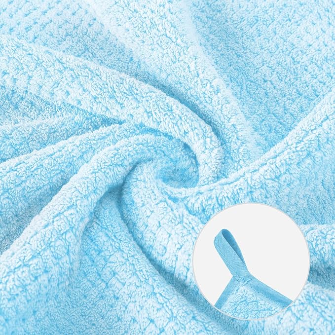 2 Pack Oversized Bath Towel Set 35in x 70in Bath Sheets for Shower Pool Beach Bathroom Super Absorbent Soft Quick Dry Blue Towels(2PCS Blue)