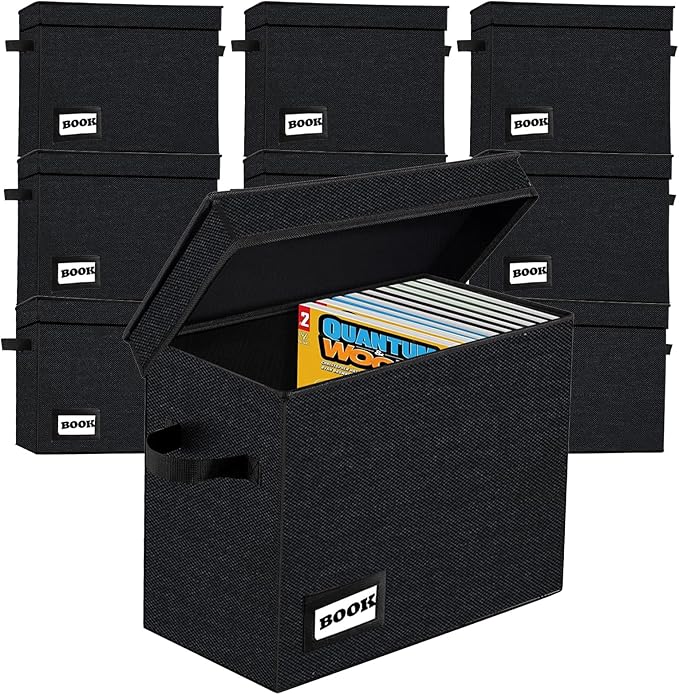10 Pack Collection Comic Book Storage Boxes, Protector Organizer 15.8" X 7.8" X 11.8" Collapsible Short Box Holds 160-180 Comic Book Heavy Duty Bin Container Holder Shelf