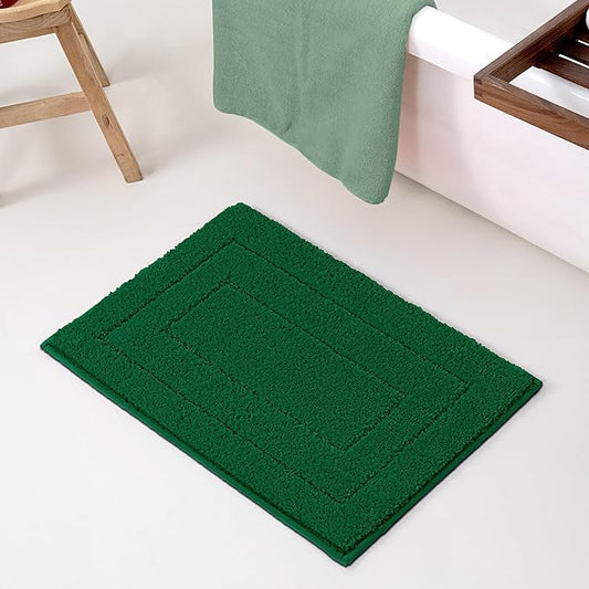 GRANNY SAYS Bathroom Rug, 16" X 24" Bath Rugs for Bathroom, Microfiber Cute Bath Mats, Washable Rug for Bath Tub, Bath Mat Non-Slip, Decorations Indoor, Green