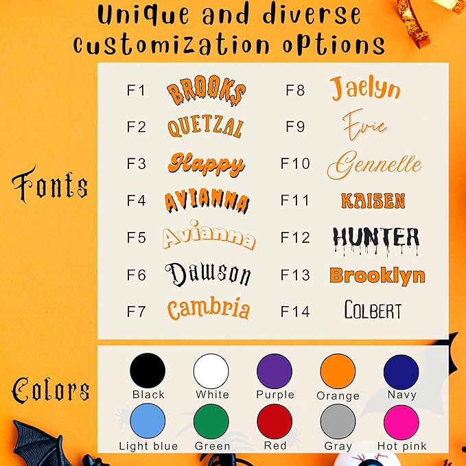 Kids Personalized Halloween Basket, Custom Name Trick or Treat Bag, Plaid Halloween Tote Bag, Pumpkin Candy Bucket for Toddlers, Boo Basket Gifts,Costume Accessory