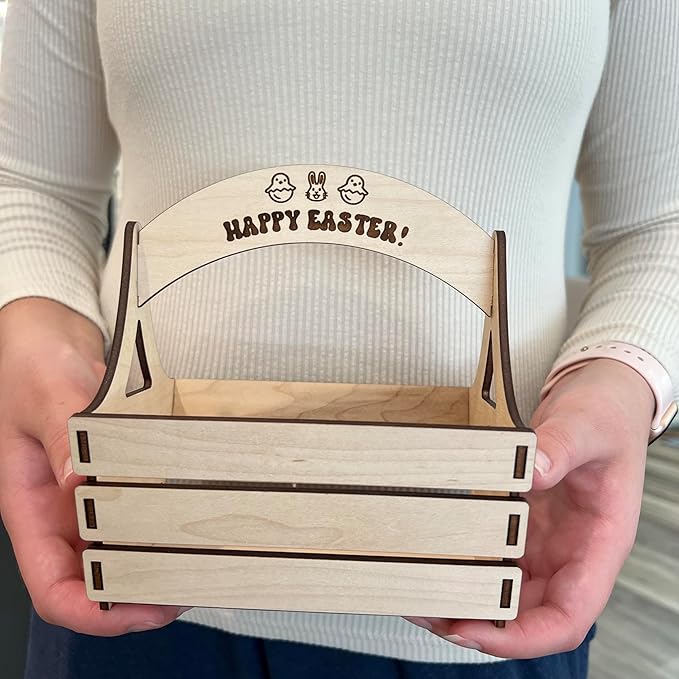 Made By R And R Wood Emoji Easter Basket