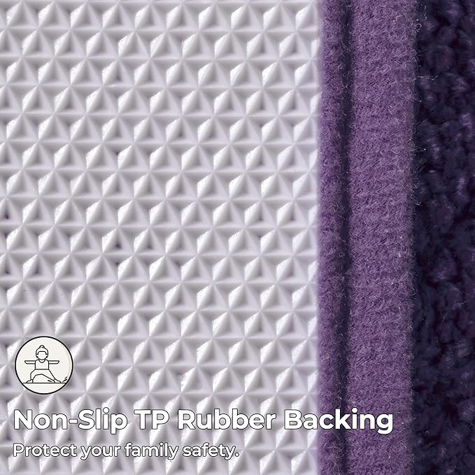 GRANNY SAYS Bathroom Rug Mat,48" x 24" Bath Mats for Bath Non-Slip, Super Soft and Water Absorbent, Microfiber Bath Rugs, Machine Wash Dry, Large Bathroom Rugs for Bath Floor, Purple