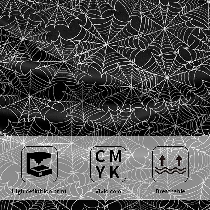 Halloween Hand Bath Towel Black White Spiderwebs Hand Towel Set of 2 Spiders Webs Fingertip Towel for Bathroom Halloween Bath Hand Towel Highly Absorbent Kitchen Towel for House Gym Hotel Yoga 14"X28"