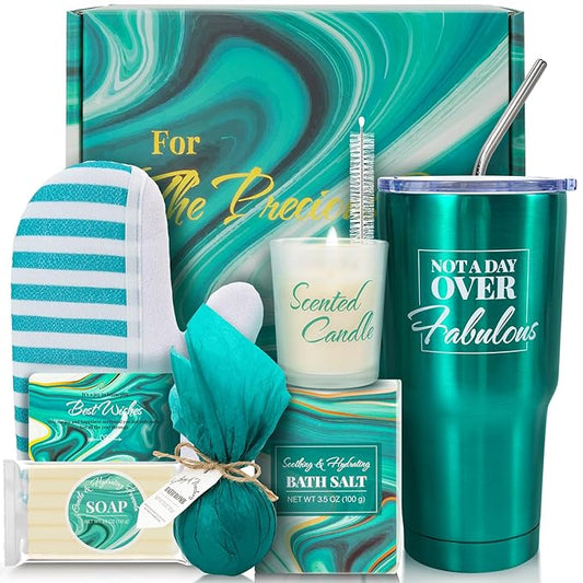 Bath Sets for Women Gift BODY & EARTH Gift Baskets for Women 8pcs Womens Christmas Gifts for Tumbler with Straw Birthday Gifts
