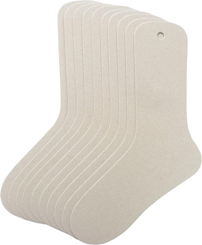 TATYZ Cardboard Sock Inserts Form Blockers, Sock Shaper and Organiser for Storage or Display - 10 PCS (Large)