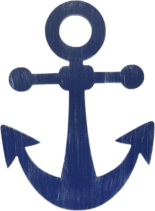 Little Love by NoJo Separates Collection - 16” Weathered Navy Blue Anchor Shaped Wall Art - Nursery, Bedroom or Playroom Décor (6603973)