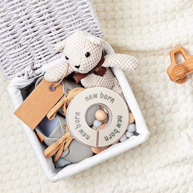 Baby Closet Dividers for Clothes Unisex Nursery Organizer Decor Clear Labels for Easy Sorting Fits Most Rods