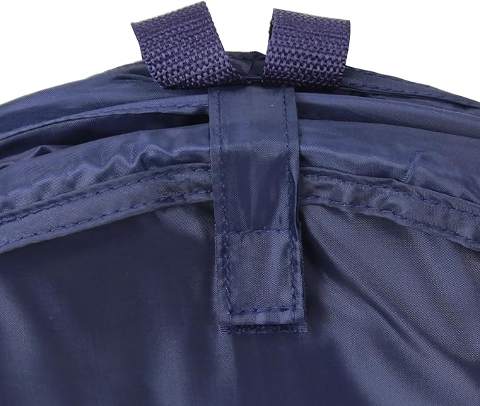 Portable Pop-Up Laundry Hamper with Zipper Lid, Navy Blue, 2-Load Capacity