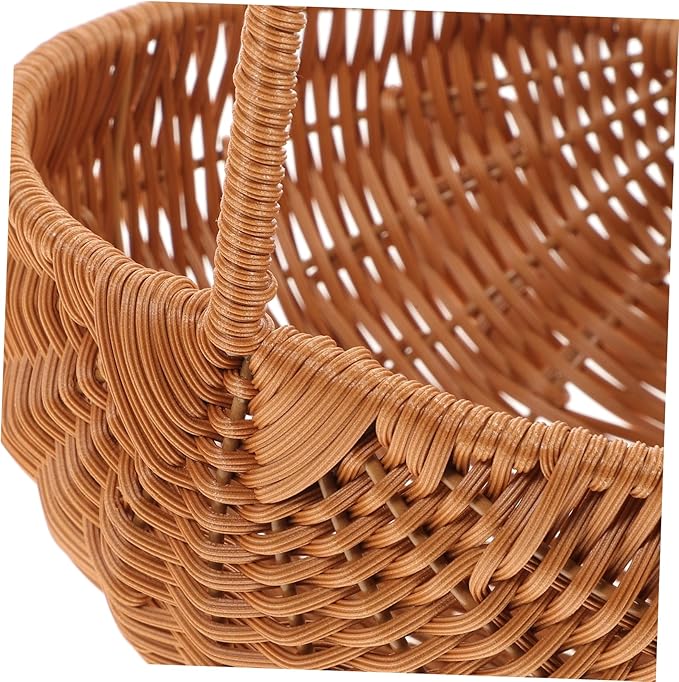 Rectangular Mini Easter Basket with Handle Party Storage for Easter Decor Woven Design for Home Kindergarten Decoration Unique for Friends