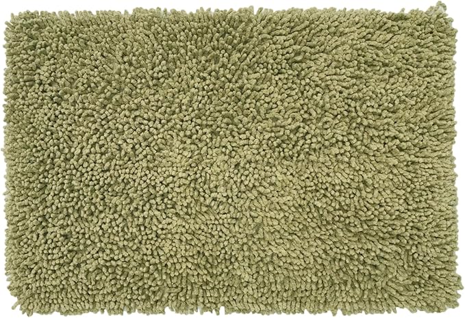 Home Weavers Fantasia Bath Rug 100% Cotton Bathroom Rugs Set, Washable Rug, Soft Cotton Extra Soft and Absorbent Bath Rug, Kitchen Mat, Bath Mat Set, Bath Floor Mat Non Slip, 17"x24" Rectangle, Sage