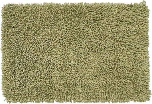 Home Weavers Fantasia Bath Rug 100% Cotton Bathroom Rugs Set, Washable Rug, Soft Cotton Extra Soft and Absorbent Bath Rug, Kitchen Mat, Bath Mat Set, Bath Floor Mat Non Slip, 17"x24" Rectangle, Sage