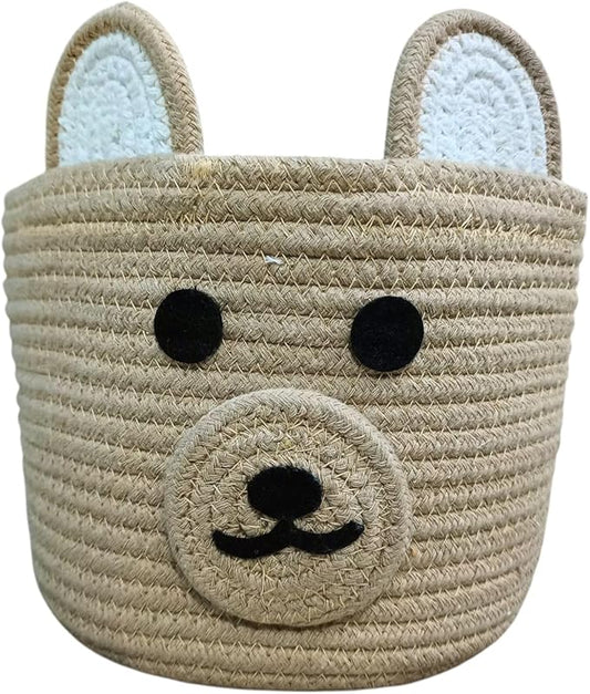 Natural Jute Storage Basket |EcoFriendly Round Shape Foldable Basket, Wedding Packing Organizer, Kids Crafts,Soft Toys Bag | Multipurpose Bag For living Bed room, office,kitchen