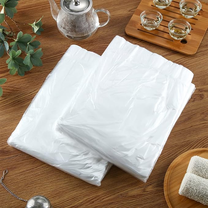 100 Pcs Disposable Foot Tub Liner Portable Bath Bags Plastic Pedicure Spa Bags Thin Large Foot Bath Liners Disposable Spa Hotel Home Use, 25 x 23 Inches