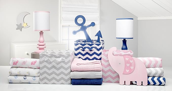 Little Love by NoJo Separates Collection - 16” Weathered Navy Blue Anchor Shaped Wall Art - Nursery, Bedroom or Playroom Décor (6603973)