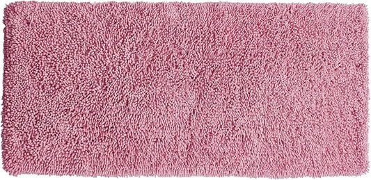 Home Weavers Fantasia Bath Rug 100% Cotton Bathroom Rugs Set, Bathroom Décor, Washable Rug, Extra Soft and Absorbent Bath Rug, Kitchen Mat, Bath Mat Set, Bath Floor Mat Non Slip, 21"x54" Runner, Pink