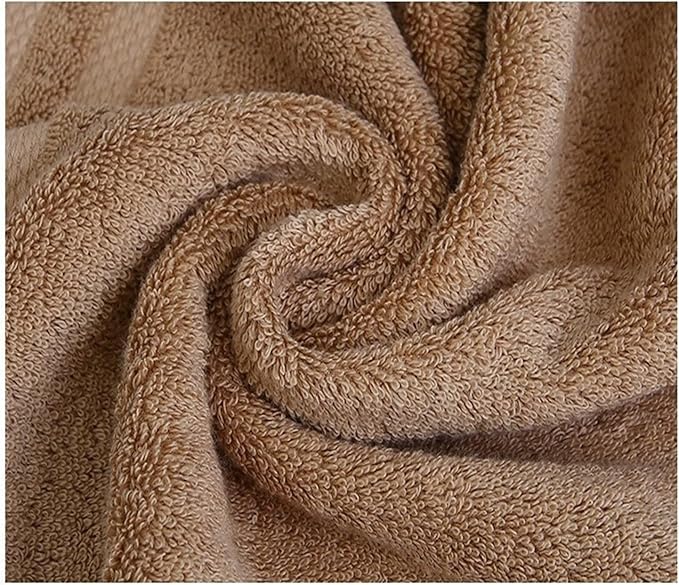 3 Pack Cotton Bath Towels, Soft and Absorbent, Long Staple Cotton Face Hand Towels(Brown)