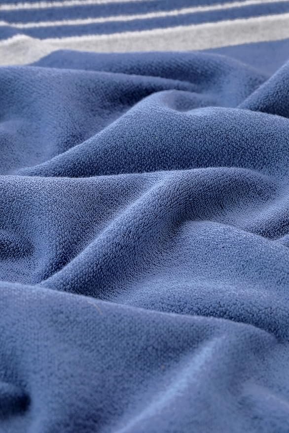 Hand Towels for Bathroom - 14x30 inches, Soft, 100% Cotton, Light-Weight, Blue, Set of 4