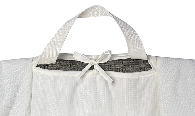 Badger Basket Woven Moses Changing Basket - Portable Baby Diaper Station with Pad, Liner, and Cover - Lightweight Newborn Changing Basket for Home or Travel - Cool Gray/White