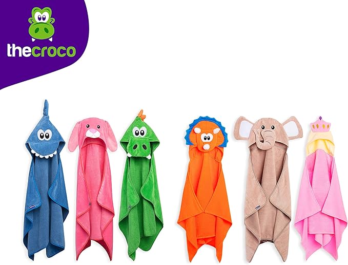 Premium Hooded Towels for Kids | Ultra Soft and Extra Large (28 x 49 inches) | 100% Cotton Kids Bath Towel with Hood | Beach Pool Towels for Ages 1-8 Boys & Girls (Light Pink)