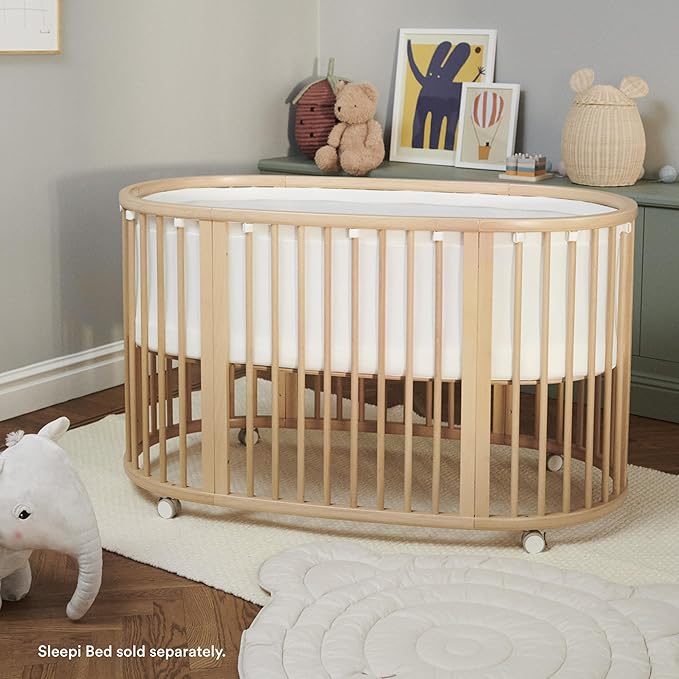 Stokke Sleepi Mesh Liner V3, White - Breathable 3D Mesh for Safe Sleep - Designed for The Oval Sleepi Bed - Machine Washable