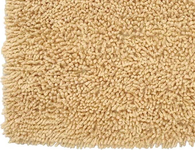 Home Weavers Fantasia Bath Rug 100% Cotton Bathroom Rugs Set, Machine Washable Rug, Extra Soft and Absorbent Bath Rug, Kitchen Mat, Bath Mat Set, Bath Floor Mat Non Slip, 17"x24" Rectangle, Yellow