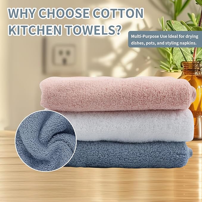 3 Pack 100% Cotton Wash Cloth, 13x29 Inch Highly Absorbent and Soft Feel Fingertip Towels, Machine Washable Washcloths for Bathroom, Gym, Hotel, Spa and Kitchen, 3 Colors