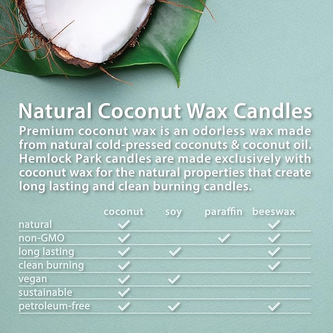 Hemlock Park Crackling Wood Wick Candle Handcrafted with Natural Coconut Wax (Standard 8 oz, Desert Prickly Pear)