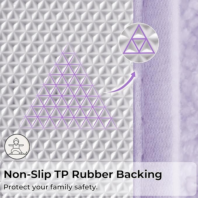 GRANNY SAYS Bathroom Rugs Non Slip, 24" x 36", Bath Rugs for Bathroom Washable, Bath Mats for Floor, Microfiber Bath Mat for Tub, Absorbent Bath Rugs for Shower Room, Lavender