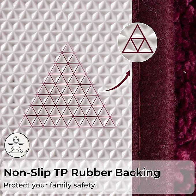 GRANNY SAYS Bathroom Rugs Non Slip, 24"x 48", Bath Rugs for Bathroom Washable, Bath Mats for Floor, Microfiber Bath Mat for Tub, Absorbent Bath Rugs for Shower Room, Strawberry Red