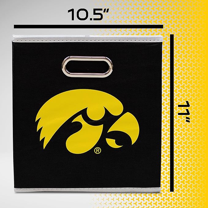 Franklin Sports NCAA College Team Fabric Storage Cubes Made to Fit Storage Bin Organizers