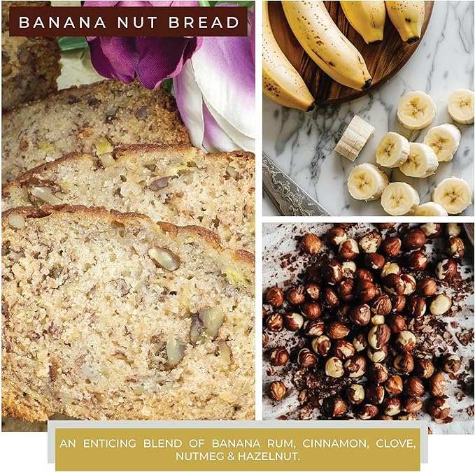 A Cheerful Giver - Banana Nut Bread Baby Scented Glass Jar Candle (6oz) with Lid & True to Life Fragrance Made in USA