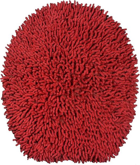 Home Weavers Fantasia Collection 100% Cotton Toilet Lid Cover, 18"x18" Red – Soft, Absorbent, Washable Bathroom Lid Cover, Non-Slip, Fits Standard & Elongated Toilet Lids