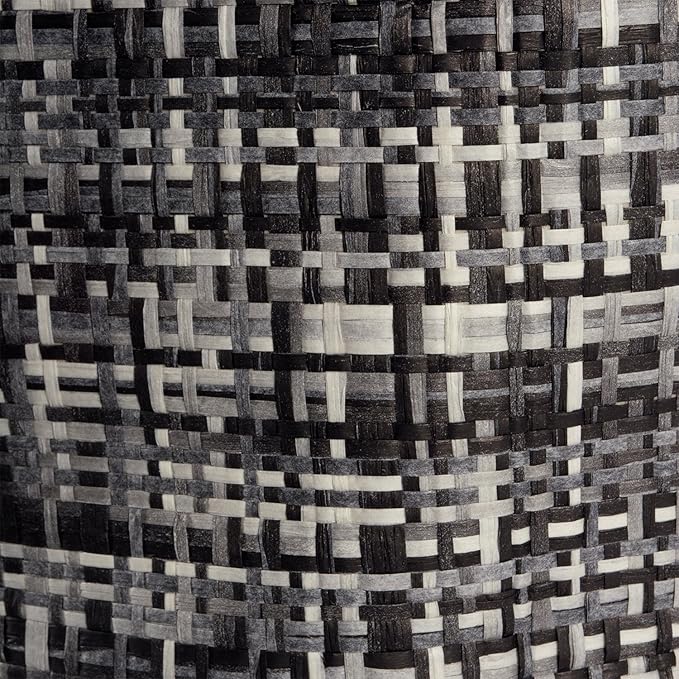 DII Woven Paper Storage Bin, Tweed, Black, Medium