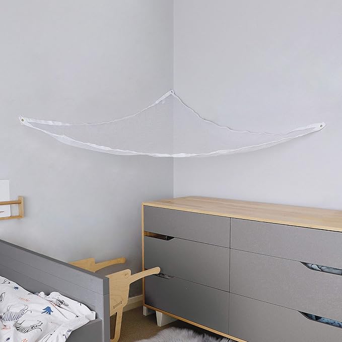 Plush Stuffed Animal Net Hammock -Corner Organizer and Toy Holder - Extra Large Hanging Storage for Kids Bedroom