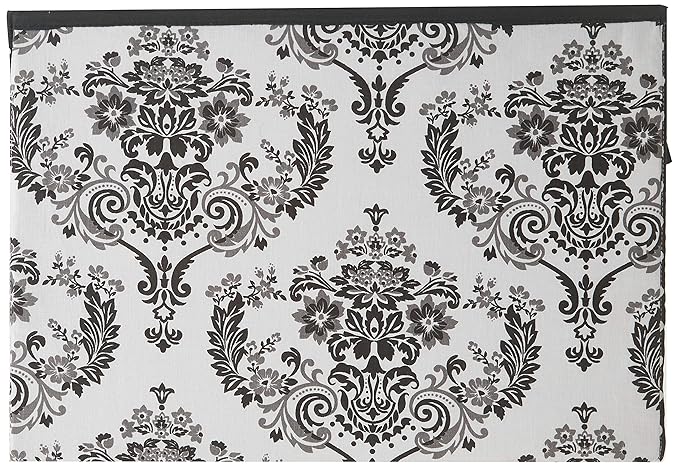 Bacati - Large Storage Tote Classic Damask Black/Grey/White Neutral 14 x 14 x 10 inches