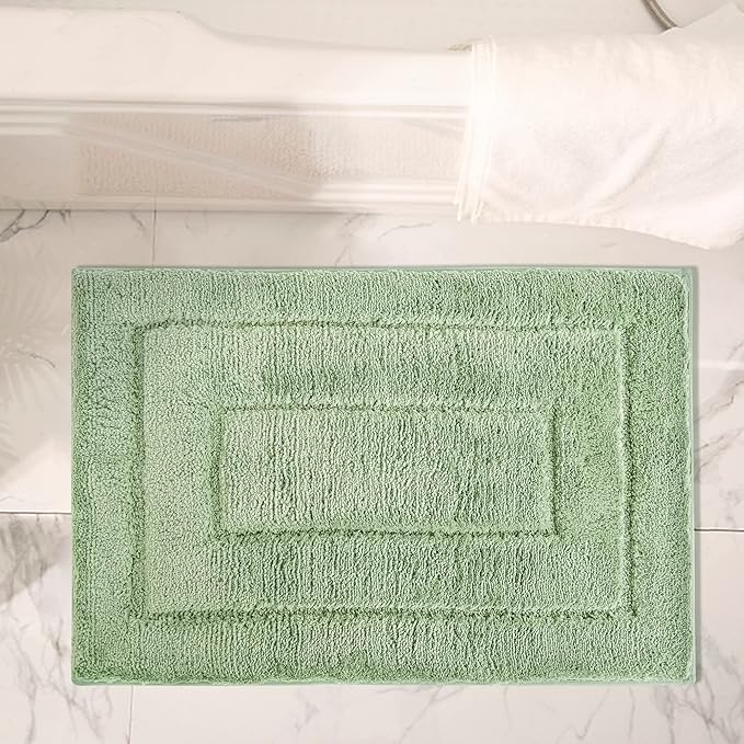 GRANNY SAYS Sage Green Bathroom Rugs Non Slip, 24" x 36", Large Bathroom Rugs Washable， Bath Rugs for Bath，Bath Mats for Bath Floor, Microfiber Bath Mat for Tub, Absorbent Shower Rug