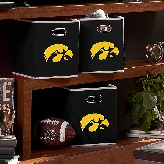 Franklin Sports NCAA College Team Fabric Storage Cubes Made to Fit Storage Bin Organizers