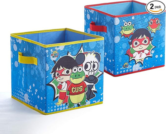 Ryan's World Set of 2 Durable Storage Cubes with Handles