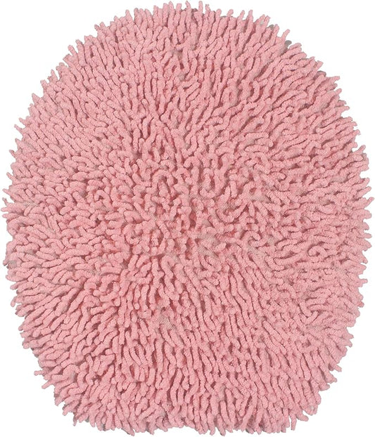Home Weavers Fantasia Collection 100% Cotton Toilet Lid Cover, 18"x18" Pink – Soft, Absorbent, Washable Bathroom Lid Cover, Non-Slip, Fits Standard & Elongated Toilet Lids
