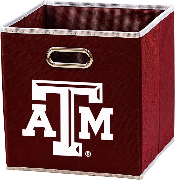 Franklin Sports NCAA College Team Fabric Storage Cubes Made to Fit Storage Bin Organizers
