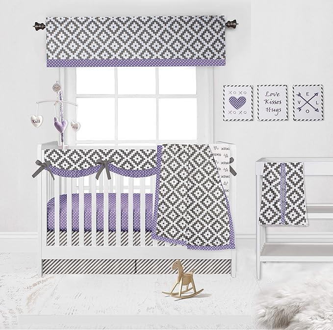 Bacati Love Grey Kids Storage (Hamper 14 x 14 x 19 inches)